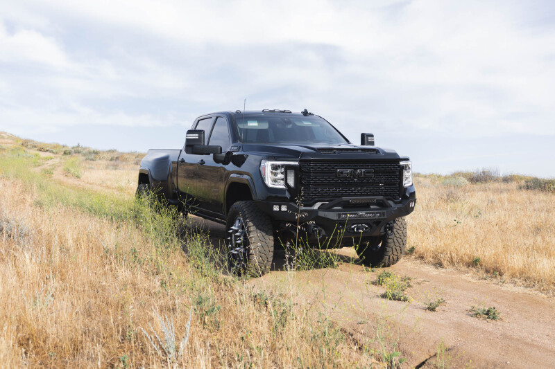 GMC Sierra 2500 Front Bumper - DV8 Offroad - Spec Series - Micro-texture black powder coat with satin black accents - `20-`23